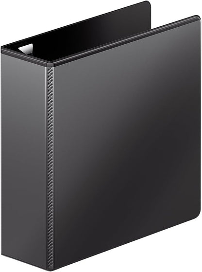 Wilson Jones 3 Ring Binder 4 Inch, Ultra Duty D-Ring View Binder with Extra Durable Hinge, Customizable, Black (W86641)
