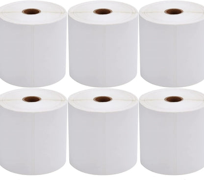9527 Product Fanfold 4 x 6 Direct Thermal Labels White Perforated Shipping Labels, 500pcs per Stack,1 Stack
