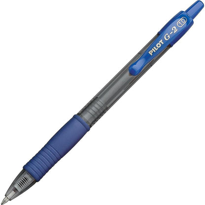 PILOT G2 Premium Refillable & Retractable Rolling Ball Gel Pens, Bold Point, Blue Ink, 12-Pack (31257)