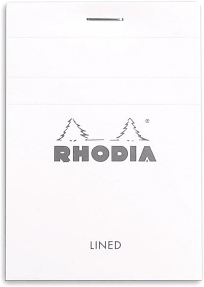 Rhodia Head Stapled Pad No16 A5, Ruled + Margin, 148x210mm-Black