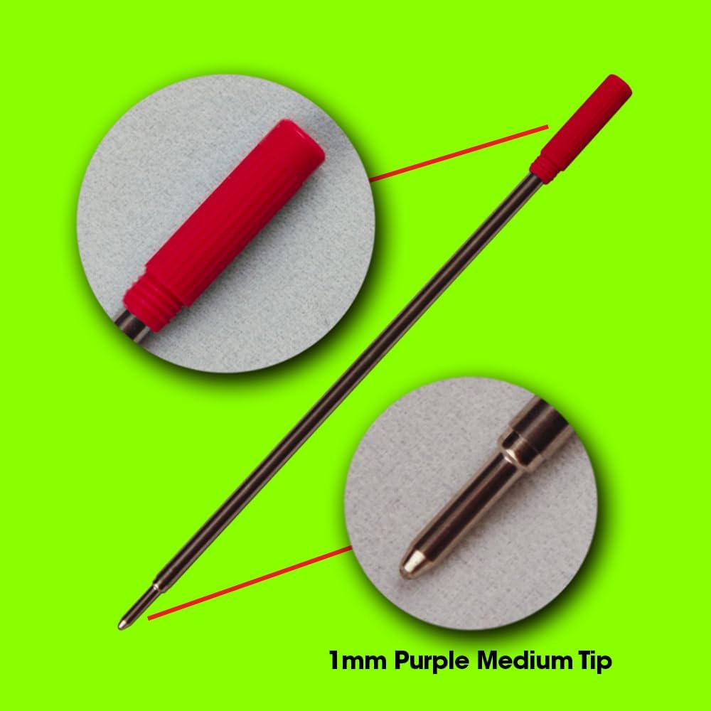 Jaymo Replacement for Cross 8513 - Measures 4.563 in / 116 mm Long - Ballpoint Pen Refill - 6 Black