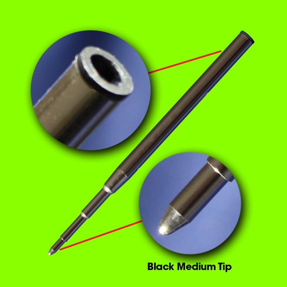 Jaymo Replacement for Montblanc 116218 - Measures 3.875 in / 98 mm Long - Ballpoint Pen Refill - 6 Purple