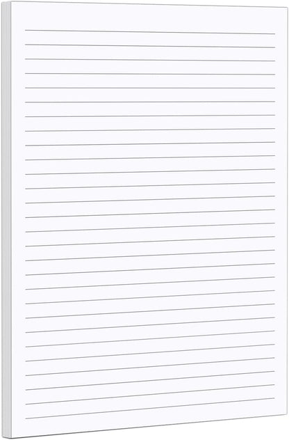 321Done Ruled Notepad Lined Notepad - Made in USA, White - Half Size (5.5x8.5), Wide-Ruled