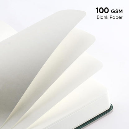 Graph Paper Notebook with 280 Pages,A5 Grid Paper Notebook/Journal,100gsm Thick Graph Leather Journal for Math Science Students,5.75'' × 8.38''-Black