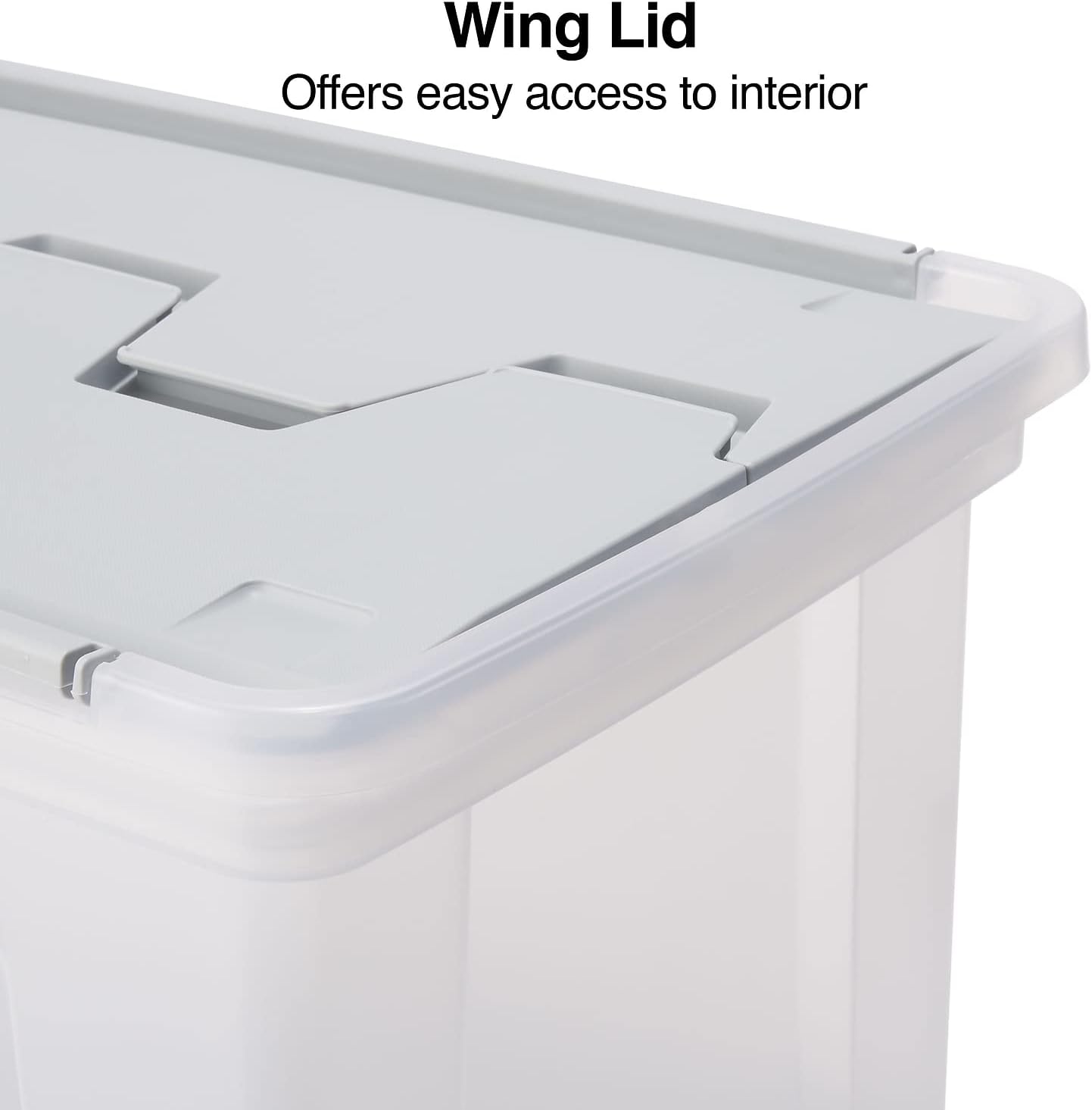 STAPLES Plastic File Box with Snap Lid, Letter/Legal Size, Clear, 4/Carton
