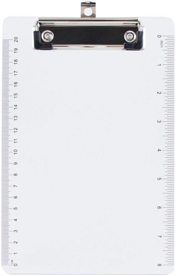 JAM PAPER Small Plastic Memo Clipboards with Low Profile Metal Clip - Mini (6 x 9) - Blue - Clip Board Sold Individually