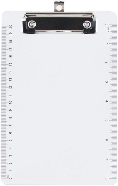 JAM PAPER Small Plastic Memo Clipboards with Low Profile Metal Clip - Mini (6 x 9) - Blue - Clip Board Sold Individually