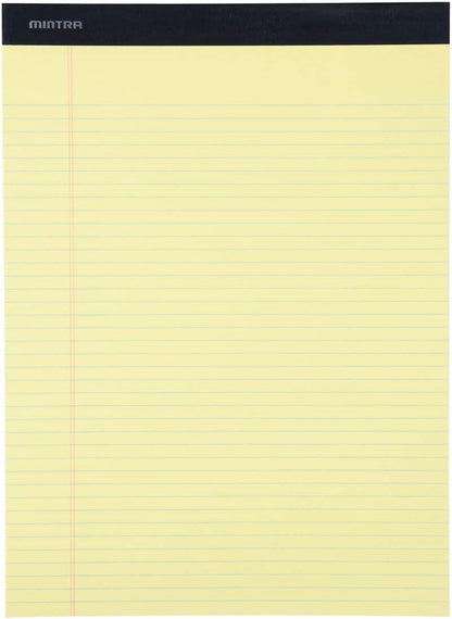 Mintra Office White Legal Pads – Ruled Notepads and Micro-Perforated Sheets, Ideal for Writing, Note-Taking & Creativity, Office, or Professional Use, Basic Pad 6 pack, 8.5"x11" (Narrow Ruled)