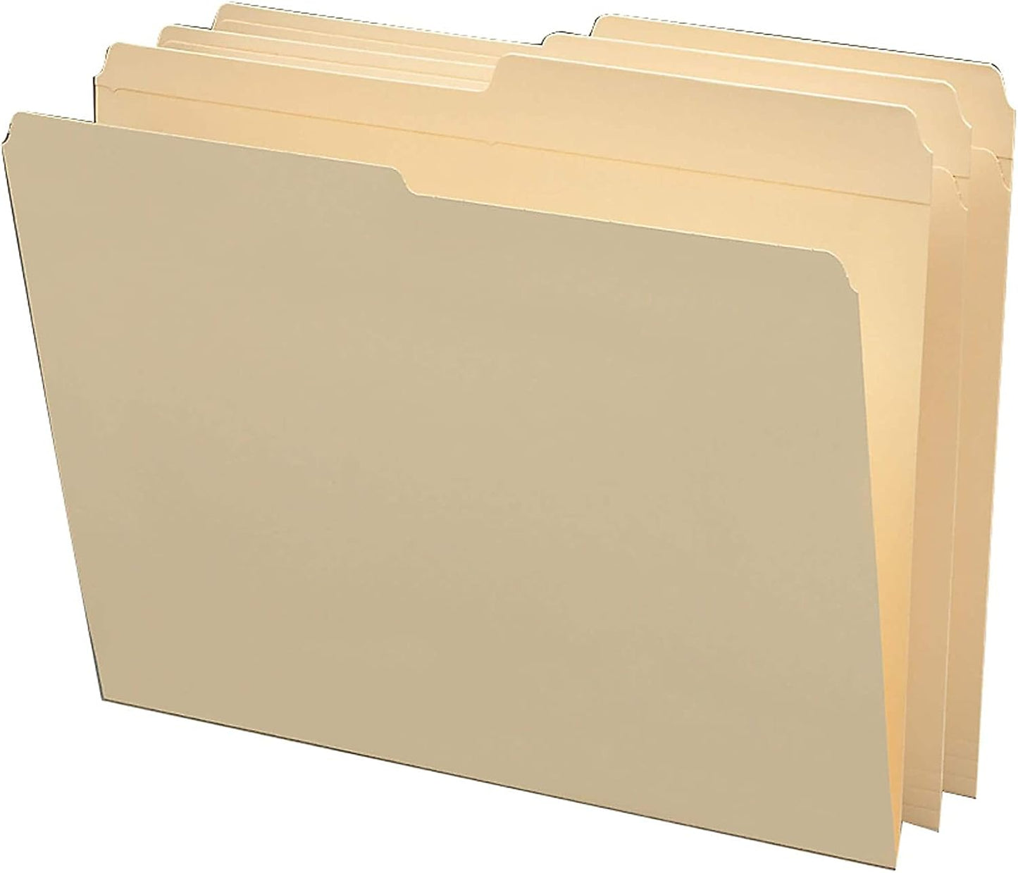 Smead File Folders Letter Size, Reinforced 1/3-Cut Tab, Assorted Positions, Letter Size, Manila Folders 8.5 x 11, 100 per Box (10334)
