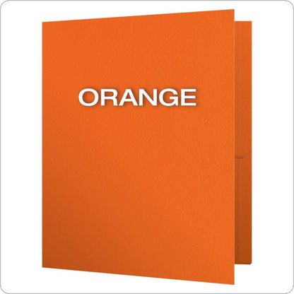 Oxford Twin-Pocket Folders, Textured Paper, Letter Size, Dark Blue, Holds 100 Sheets, Box of 25 (57538EE)