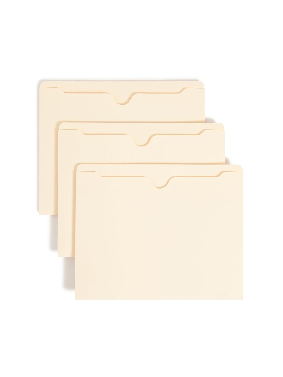 Smead File Jacket, Reinforced Straight-Cut Tab, Flat-No Expansion, Letter Size, Manila, 100 per Box (75500)