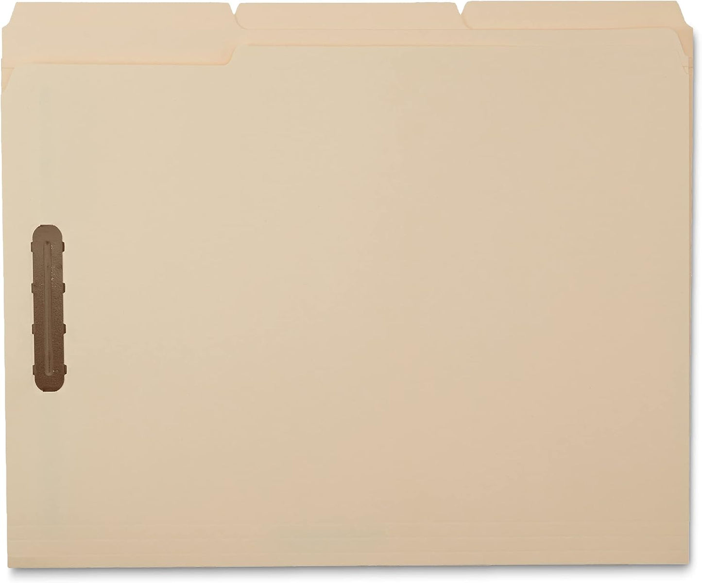 Amazon Basics Manila File Folders with Fasteners, 1/3 Cut Reinforced Tab, Letter Size, Expandable, Document Organizer, Beige, 50-Pack