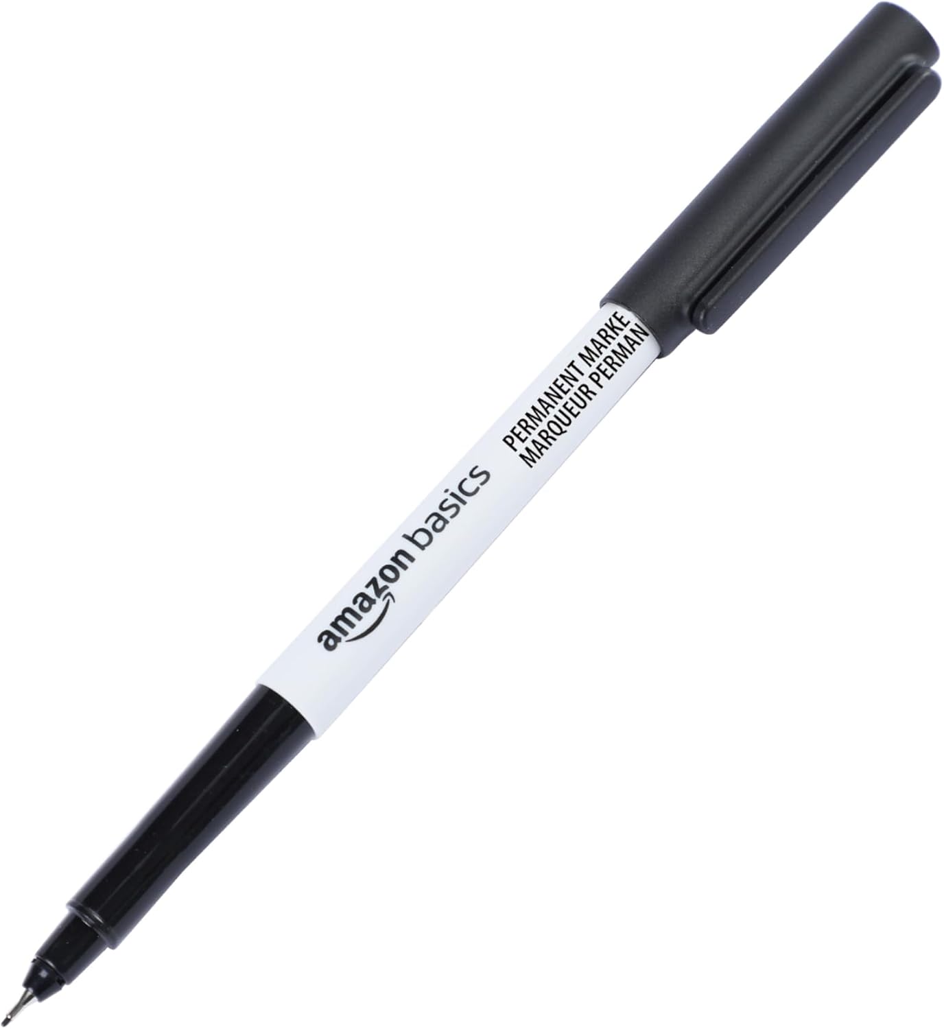 Amazon Basics Ultra Fine Point Permanent Markers for Drawing, Writing and Doodling, Quick Drying, Fade Resistant, Black, 24-Pack