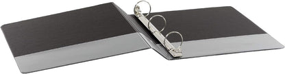 Cardinal Economy 3 Ring Binder, 1 Inch, Presentation View, Black, Holds 225 Sheets, Nonstick, PVC Free, 4 Pack of Binders (79512)