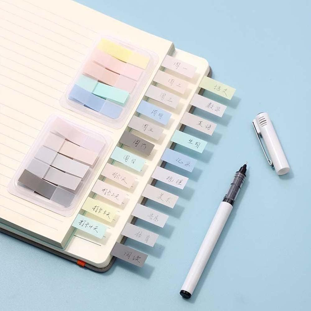 100 Pcs Grey Sticky Index Tabs, Notes Flags Writable and Repositionable File Tabs Flags for Pages or Book Markers Memo and Scratch Pads,Reading Notes,Classify File School Supplies