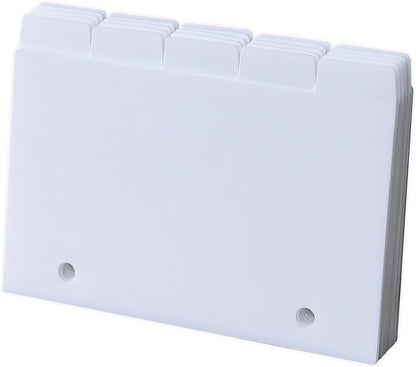 3x5 Lined Index Cards with Ring Binder Holder and Dividers, 100 Ruled Cards, Blue