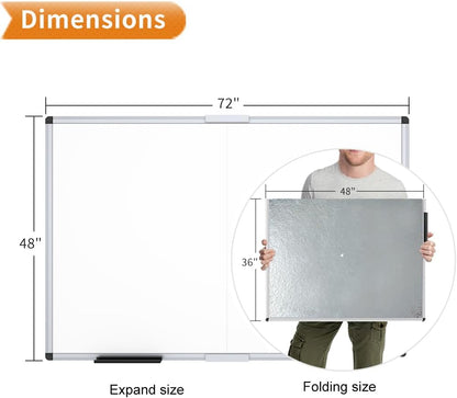 VIZ-PRO Magnetic Whiteboard/Dry Erase Board, 18 X 12 Inches, Includes 1 Eraser & 2 Markers & 4 Magnets