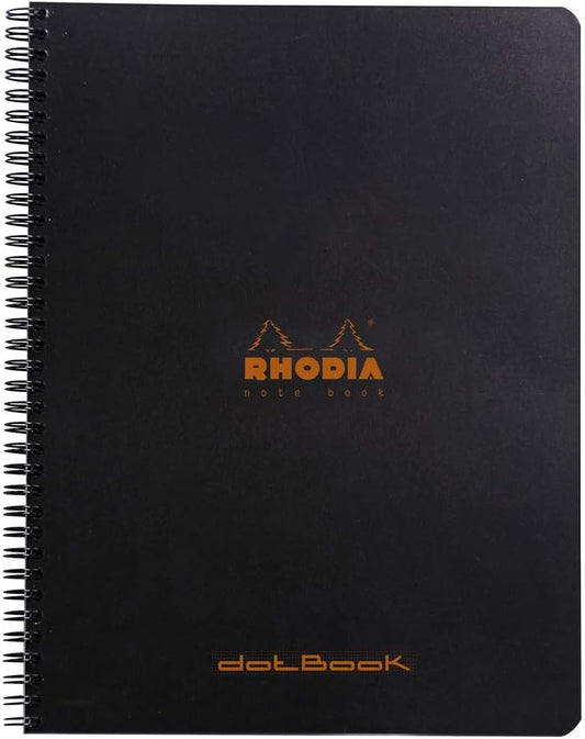 Rhodia 193101C - Spiral Notebook (Full Bound) White Notebook - A4+ - Ruled - 160 Detachable Pages - Clairefontaine Paper 80 g/m - Soft and Resistant Coated Card Cover - Classic
