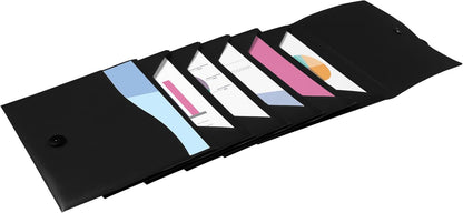 Avery Slide & View Expanding File Folder, 6 Pockets, Letter Size, 1 Black Folder (73542)