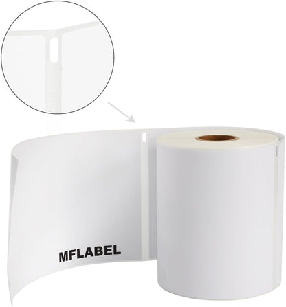 MFLABEL 4x6 Thermal Shipping Labels - 2 Rolls of 250, Perforated & Smudge-Proof Direct Thermal Labels Compatible with Rollo, Zebra, for Amazon UPS FedEx Shopify