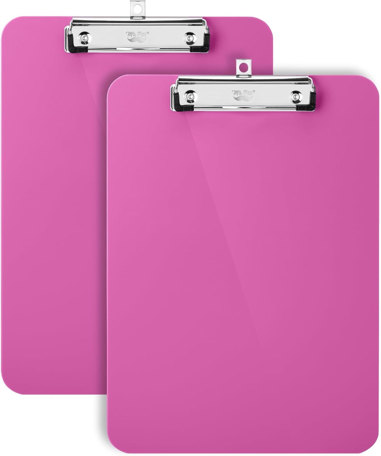 Mr. Pen- Plastic Clipboard, 12.5" x 9", 2 Pack, Clipboard Plastic, Low-Profile Metal Clip with Retractable Hanging Hole