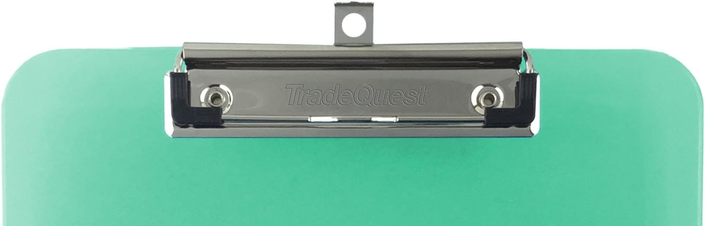 Trade Quest Plastic Clipboard Opaque Color Letter Size Low Profile Clip (Pack of 6) (Black)