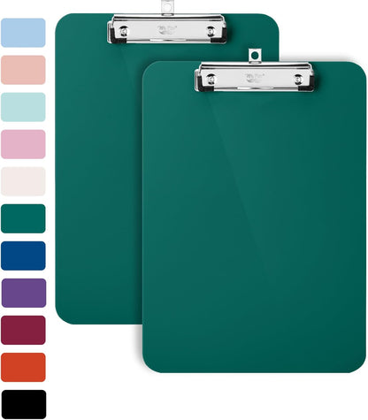 Mr. Pen- Plastic Clipboard, 12.5" x 9", 2 Pack, Clipboard Plastic, Low-Profile Metal Clip with Retractable Hanging Hole