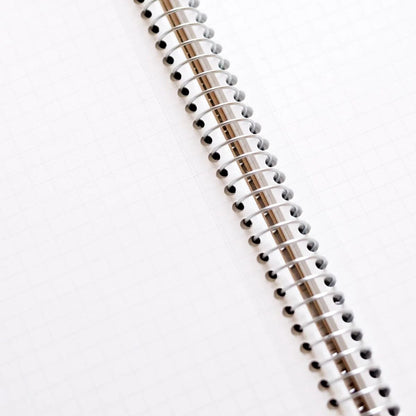 Maruman Spiral Note Basic Lined Notebook- A4, 11.69" x 8.98", 80 Sheets / 160 Pages, 6.5mm Narrow Ruled Journal, Perforated Pages & Wire-Bound to Lay Flat, Sturdy Kraft Cover, Made in Japan