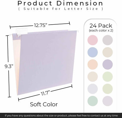 Y YOMA 12 Pack Rose Gold Hanging File Folders Letter Size Decorative File Folder Cute Pretty Hanging Folder Organizer for Filing Cabinet Office Home with 1/5-Cut Adjustable Tabs, 3 Gold Foil Design