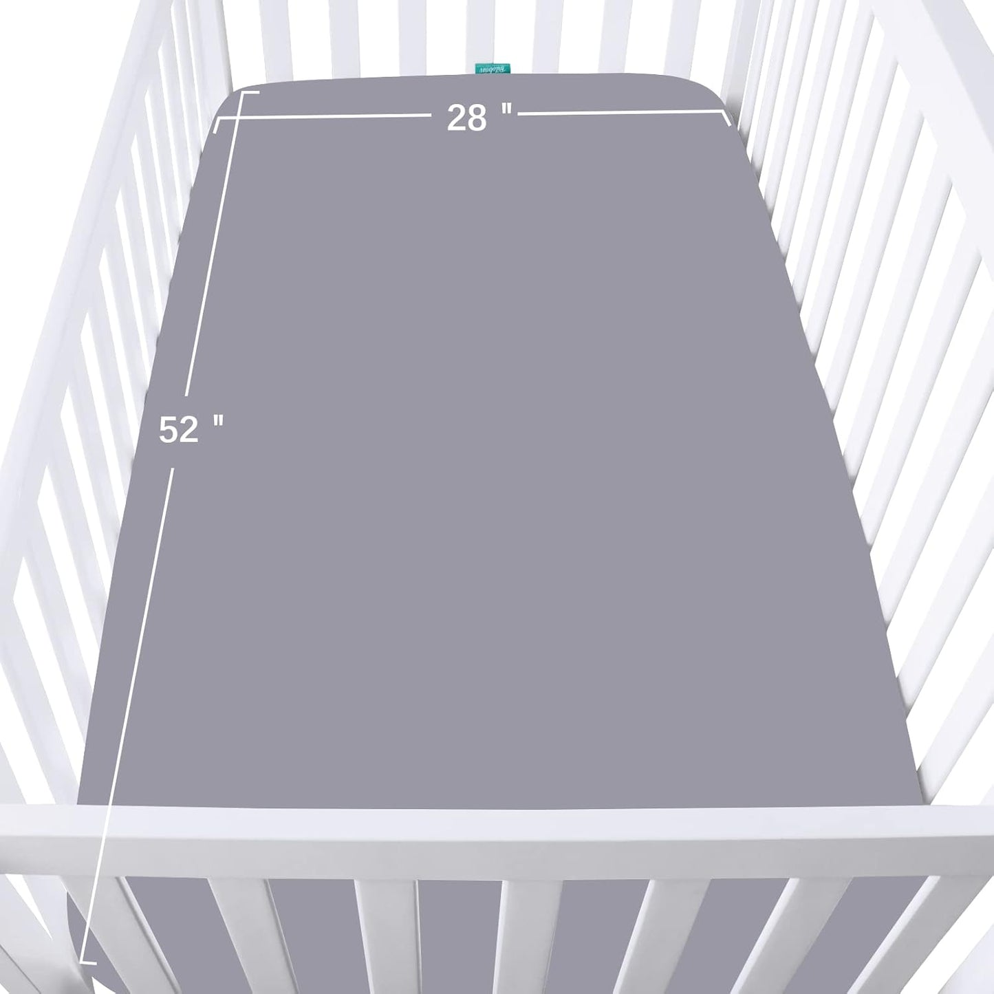 Pack and Play Sheets and Waterproof Pack n Play Mattress Protector Pad Cover 4 Pack Set, Ultra Soft Pack n Play Mattresses Sheets Compatible with Graco Pack n Play, Grey&Navy