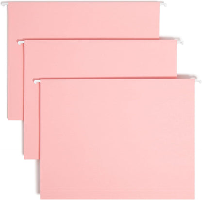 Smead Standard Hanging File Folders, 25 Count, Assorted Primaries, 1/5-Cut Adjustable Tabs, Letter Size (64059)