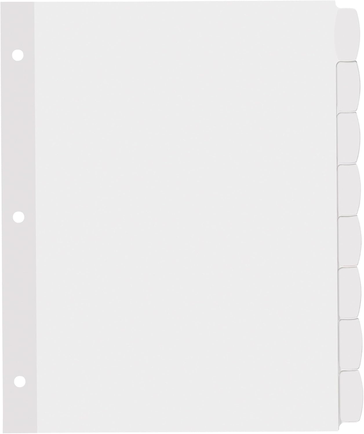 Avery Big Tab Printable White Label Dividers for 3 Ring Binders, 8 Tabs per Set, White, 120 Sets Total, Great for Office Supplies, School Supplies, Organizing, and More (6 Packs of 14435)