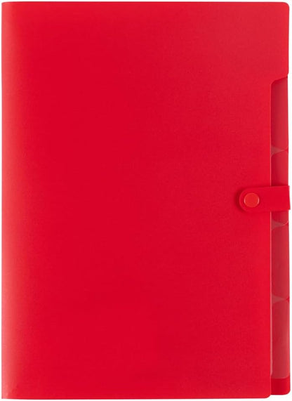 JAM Paper Accordion Folders - 13 Pocket Plastic Expanding File - Legal Size - 10 x 15 - Red - Sold Individually
