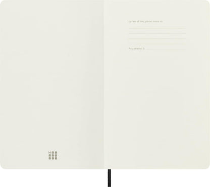 "Moleskine Classic Notebook, Soft Cover, Large (5"" x 825"") Ruled/Lined, Black, 192 pages" (S07162)