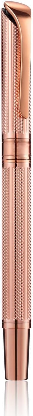 Penneed Rollerball Pen Liquid Ink Pens for Women Luxury Box Gel Pen Black Ink Fancy Pen Refillable for Executive, Office, Professional, Birthday Gift G5 (Rose Gold)