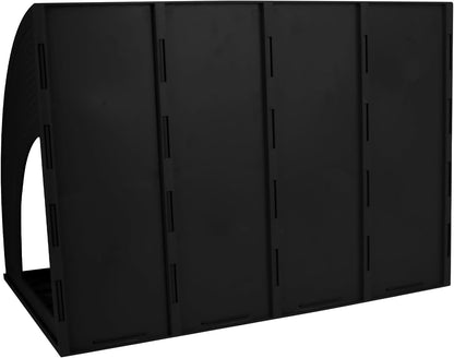 SAYEEC 2Pcs Magazine Holder Plastic File Sorter Binder Holder for Desk Folder Organizer Stand Book Shelf Dividers Vertical Filling Storage Rack Desktop Bookshelf Display Box for Office School (Black)