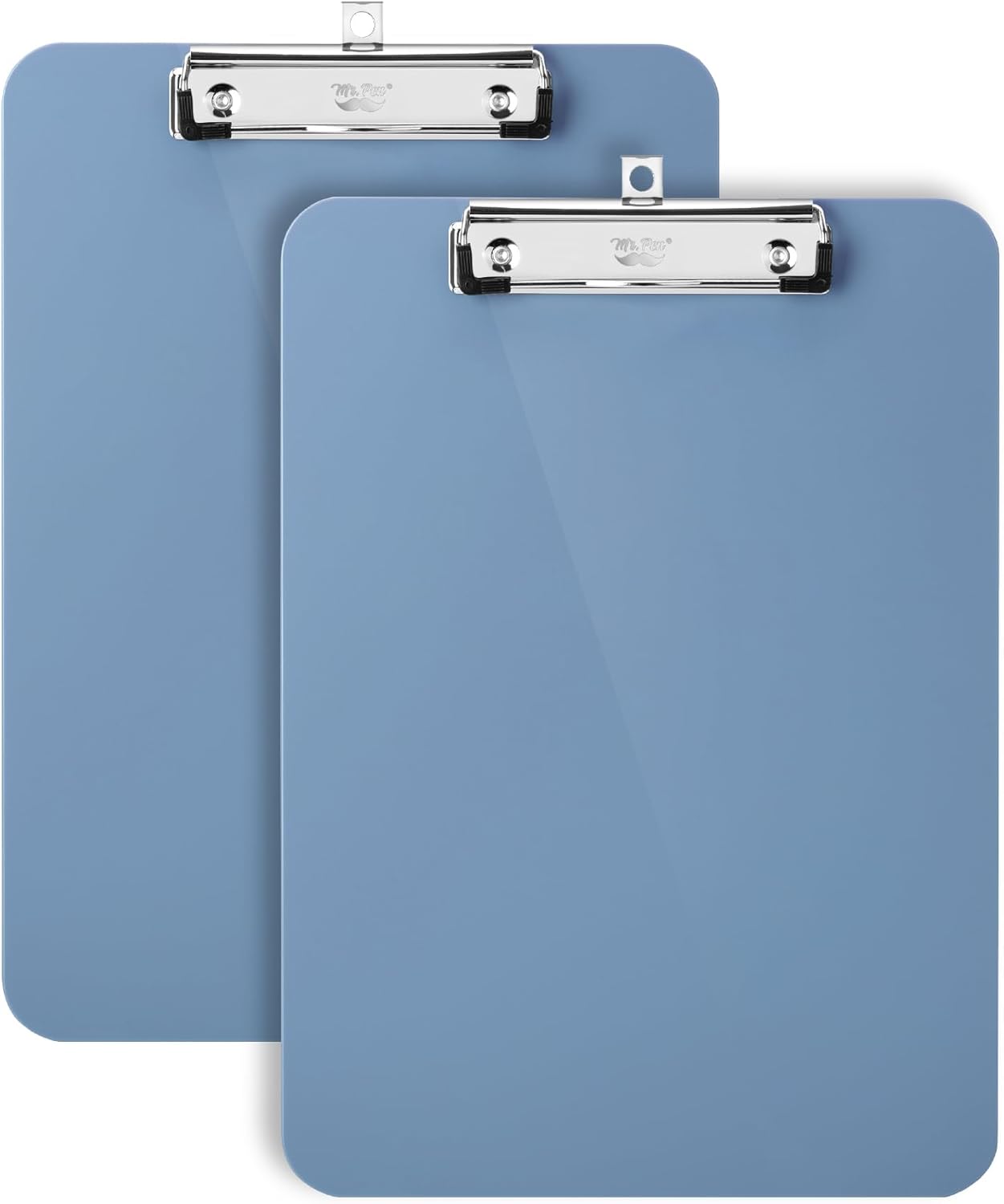 Mr. Pen- Plastic Clipboard, 12.5" x 9", 2 Pack, Clipboard Plastic, Low-Profile Metal Clip with Retractable Hanging Hole