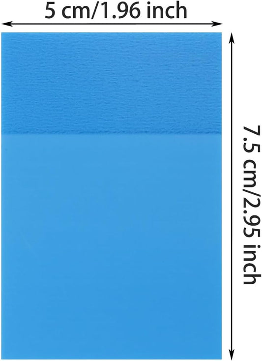 ONLYKXY 2 Pack Rectangle Transparent Sticky Notes 2.95x1.96inch Waterproof Index Sticker Self-Stick Book Tabs 100 Sheets PET Markers Sticky Notes Pad (Dark Blue)