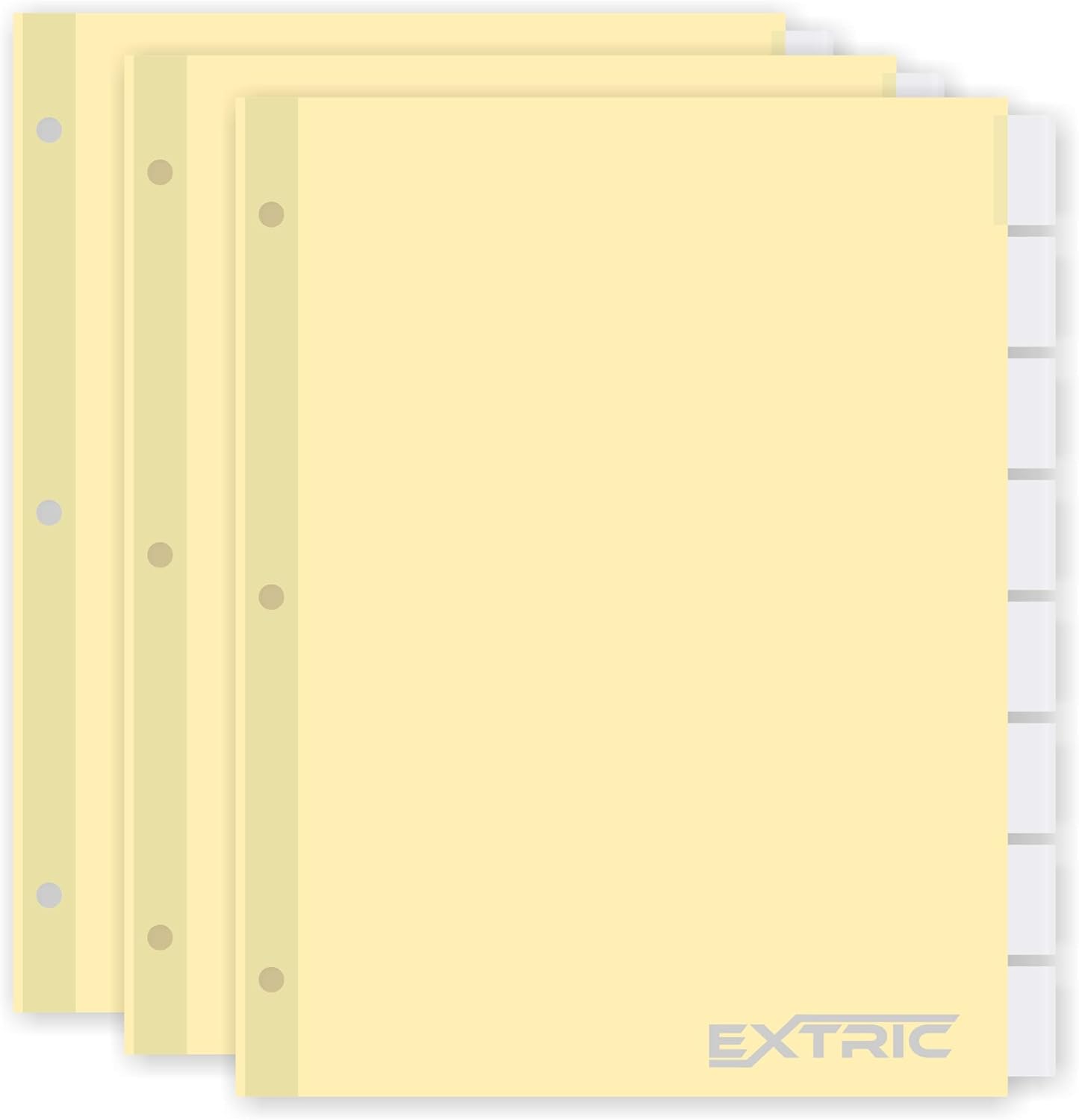 5-Tab Binder Dividers for 3 Ring Binder, Insertable Clear Big Tabs, Letter Size Paper Divider, 8.5 x 11 inch, 6 Sets (30 Dividers Total)
