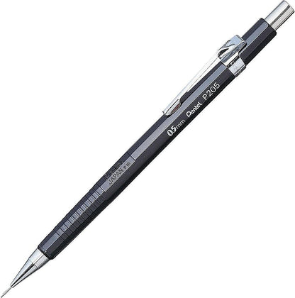 Pentel Sharp Mechanical Pencil (0.5mm), Fine Line, Black Barrel, Pack of 2 (P205BP2)