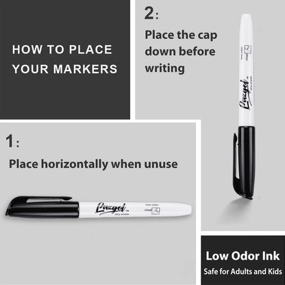 LAZGOL Dry Erase Markers Bulk, 96 Pack Black Dry Erase Markers Chisel Tip, Low Odor Whiteboard Markers for School, Office Supplies, Perfect for Writing on White Board, Mirror,Calender