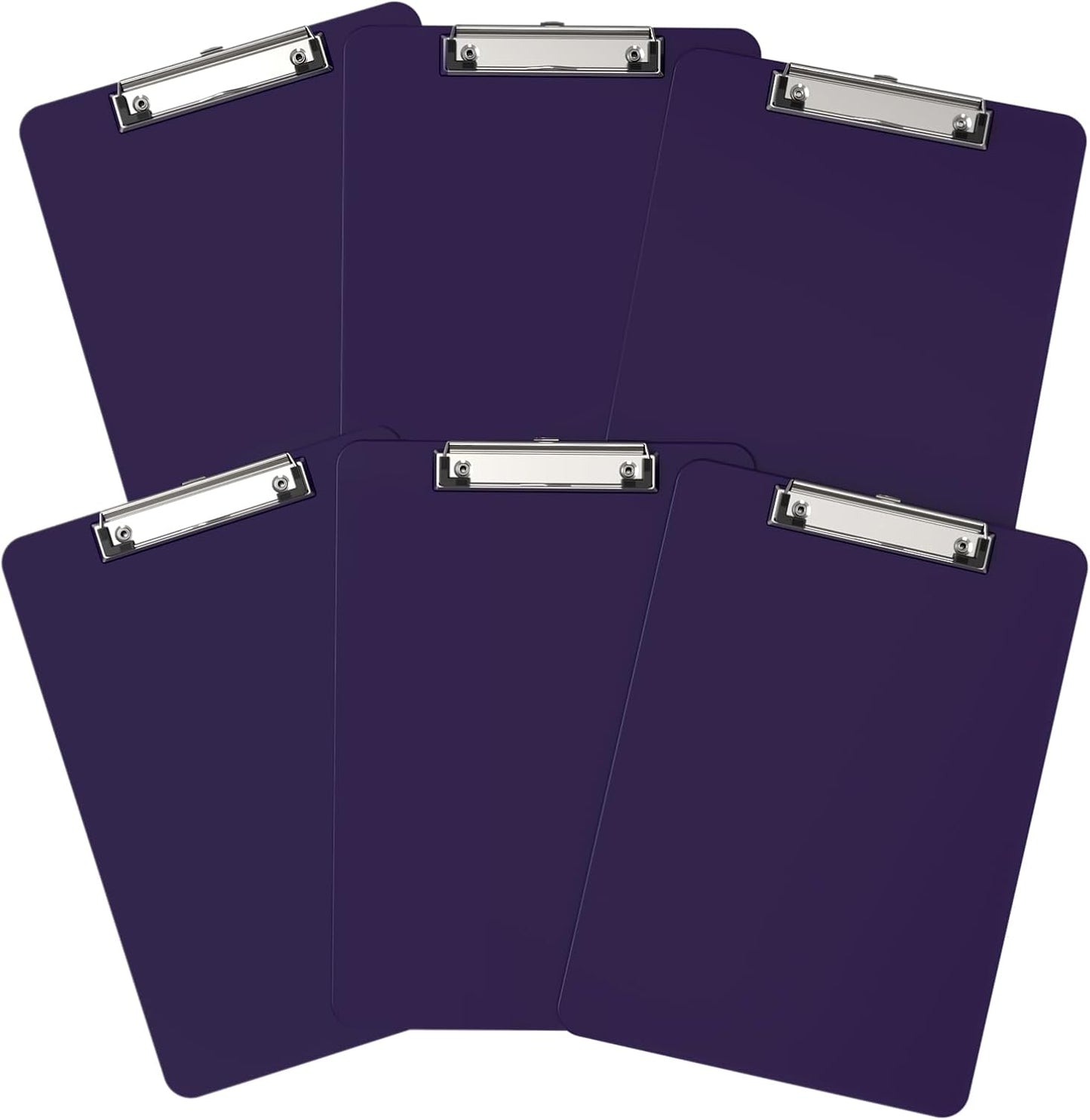Plastic Clipboards 2 Pack, A4 Black Clip Board 8.5x11 for Classroom, Students, Kid, Woman, Size 9" x 12.5" with Low Profile Clip, Office & School Supply