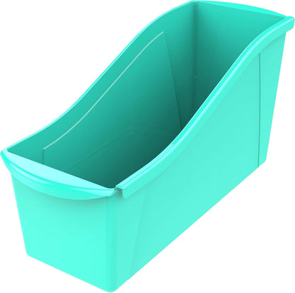 Storex Large Book Bin, Interlocking Plastic Organizer for Home, Office and Classroom, STEM Assortment, 6-Pack