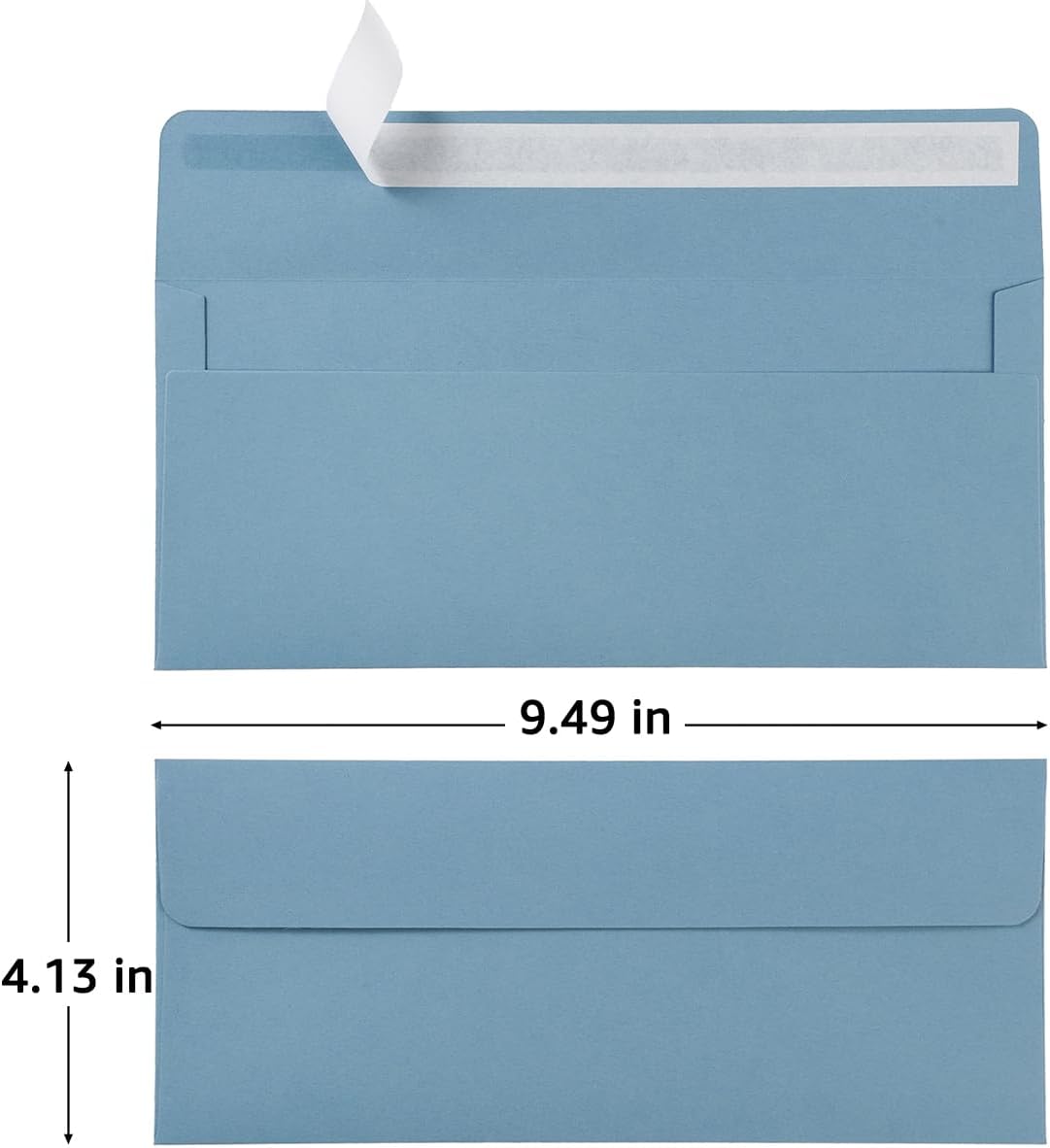100 Pack Colorful #10 Business Envelopes Self Seal Standard Envelopes for Office Checks, Business, Letter Mailing Invoices, 4.13 x 9.49 Inches (Brown)