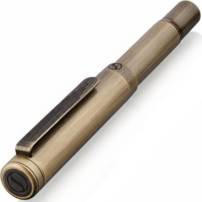 Scriveiner Black Rollerball EDC Luxury Pen, Stunning Pocket Pen with Chrome Finish, Cool Writing, Best Gift for Men & Women, German Schmidt Refill, Nice Present, Fancy Office Designer Set