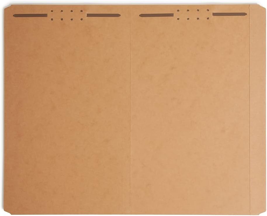 Smead Fastener File Folder, 2 Fasteners, Reinforced 2/5-Cut Tab Right of Center Position, Guide Height, Legal Size, Kraft, 50 per Box (19880)