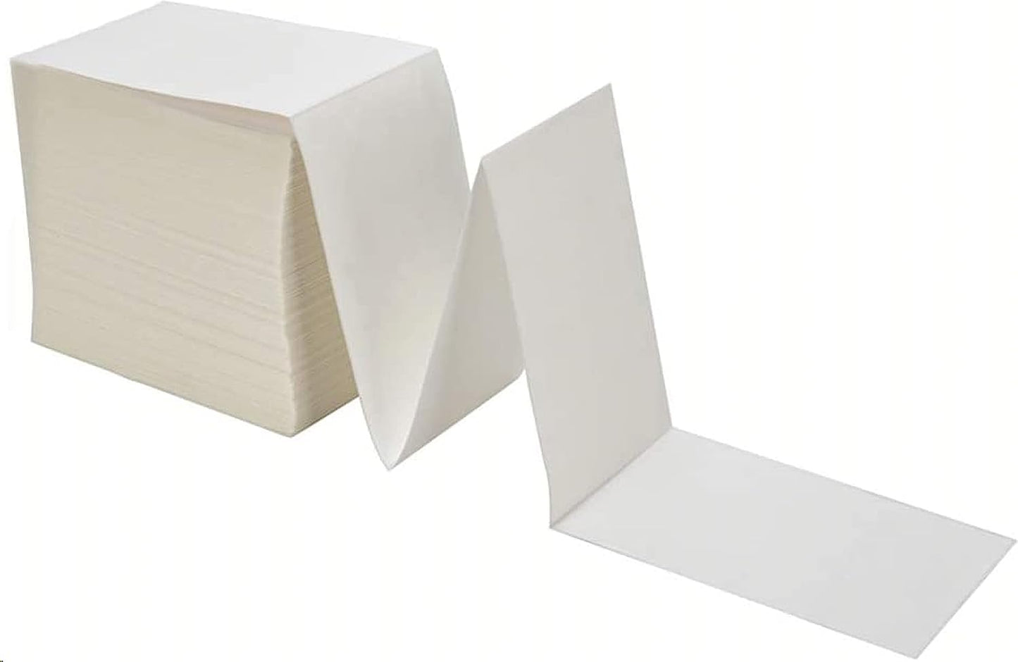9527 Product Fanfold 4 x 6 Direct Thermal Labels White Perforated Shipping Labels, 500pcs per Stack,1 Stack