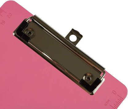 JAM PAPER Small Plastic Memo Clipboards with Low Profile Metal Clip - Mini (6 x 9) - Blue - Clip Board Sold Individually