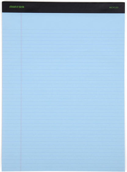 Mintra Office White Legal Pads – Ruled Notepads and Micro-Perforated Sheets, Ideal for Writing, Note-Taking & Creativity, Office, or Professional Use, Basic Pad 6 pack, 8.5"x11" (Narrow Ruled)