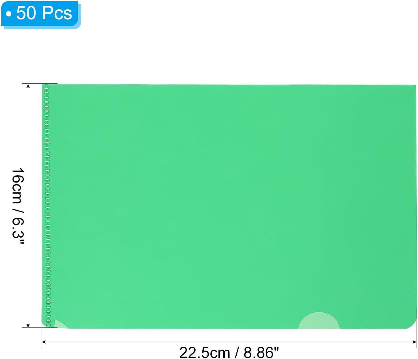 PATIKIL L Type Folders 50 Pack A4 Plastic File Project Pockets Clear Paper Document Jacket Sleeves for Office, Orange